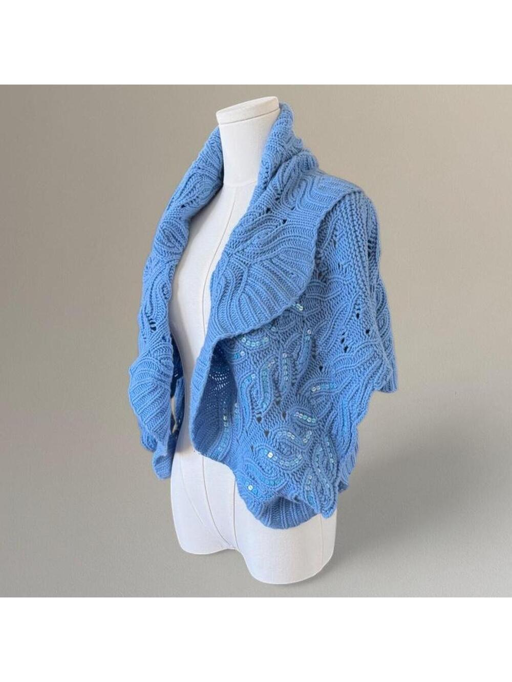 Sequin knit bolero shawl. One size fits all.